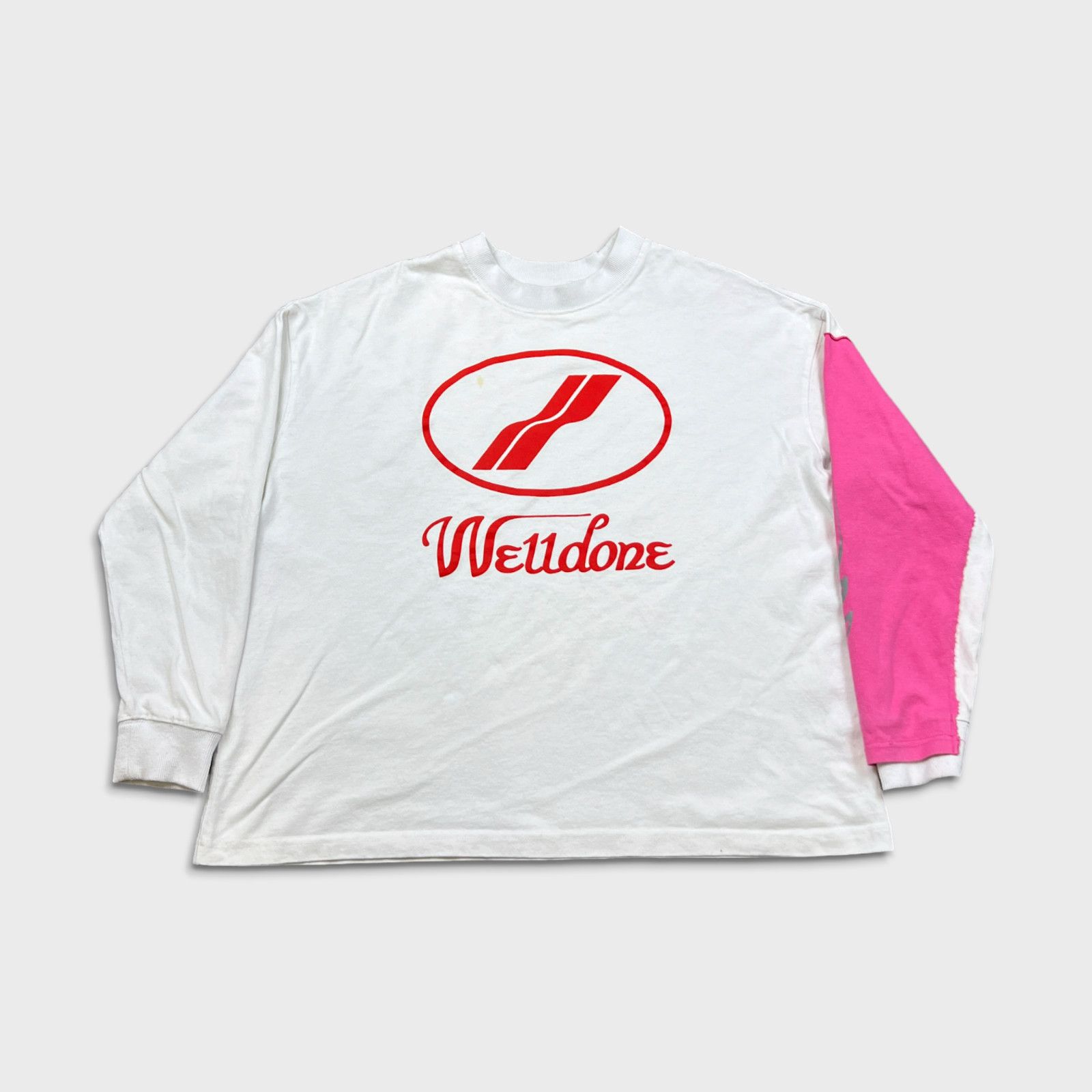 WE11DONE WE11DONE Shirt Small White Spell Out Graphic Long Sleeve Tee Size US S / EU 44-46 / 1 - 1 Thumbnail