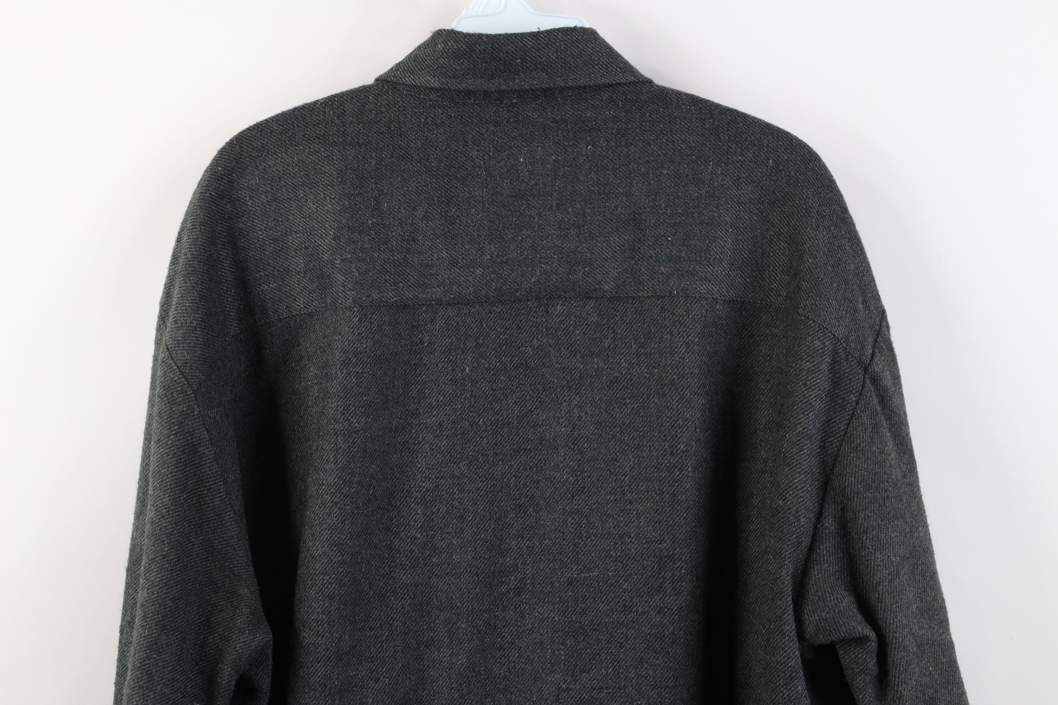 Vintage Vintage 90s Streetwear CPO Collared Button Shirt Gray Size US M / EU 48-50 / 2 - 14 Thumbnail
