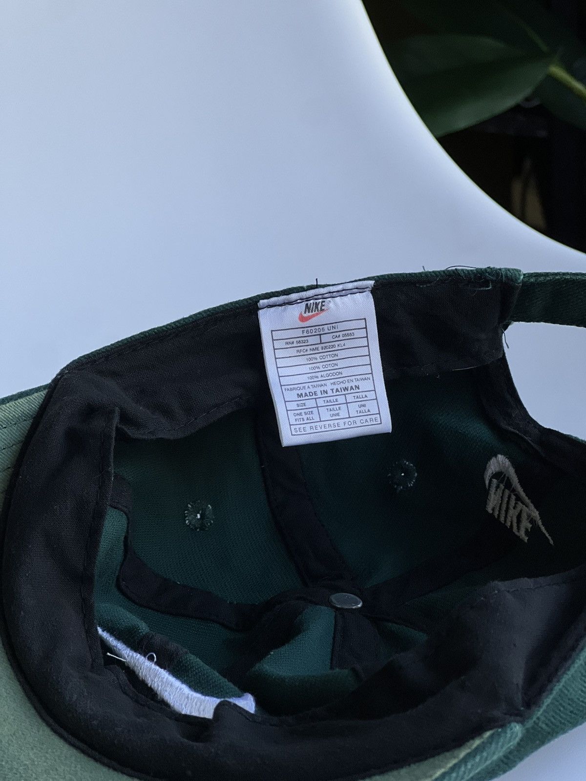Nike × Vintage Vintage 1990s Nike Green Hat Y2K Rare Adjustable Strapback Size ONE SIZE - 19 Thumbnail