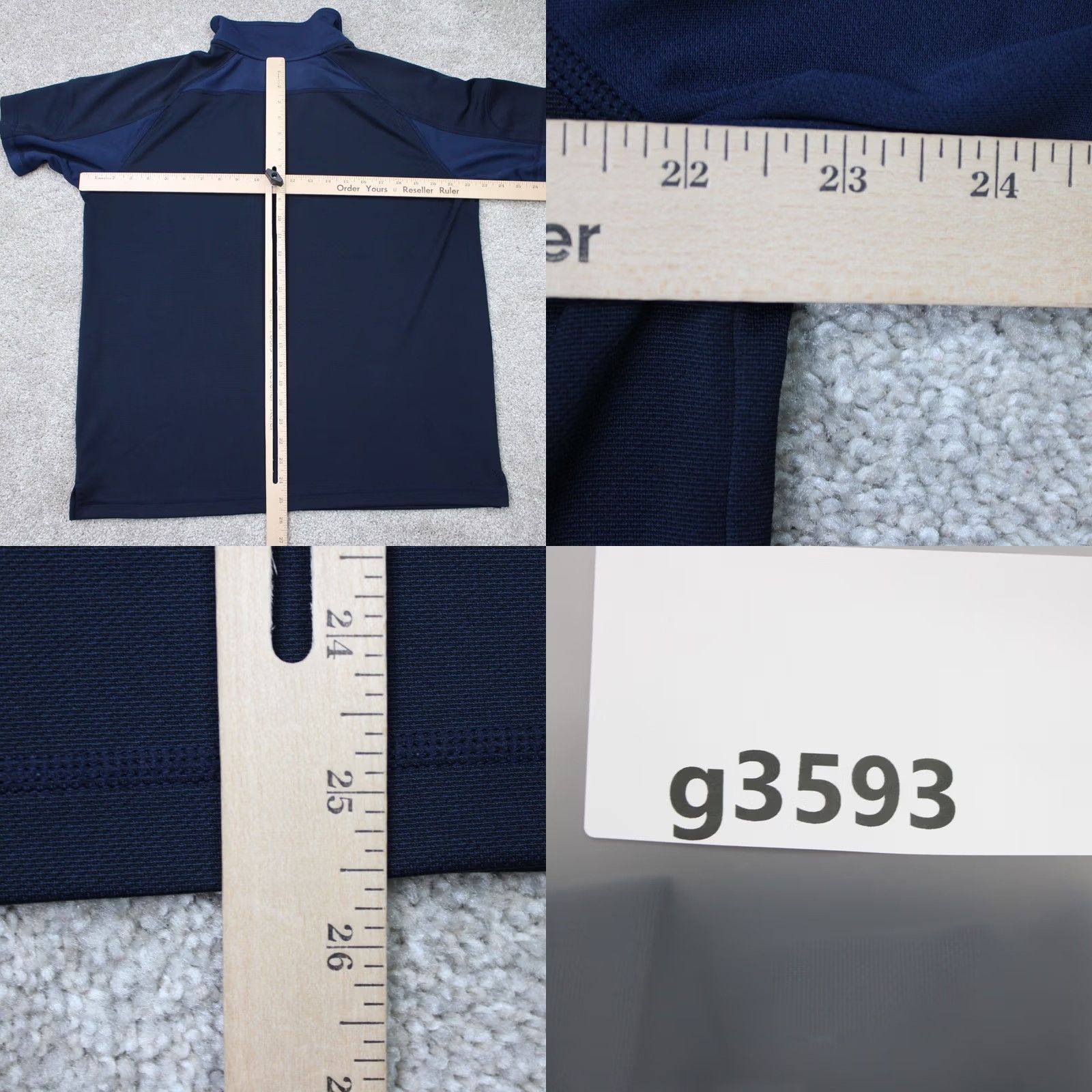 The North Face The North Face Polo Shirt Mens Large Blue 1/2 Zip FlashDry Poly S/S Pullover Shirt Size US L / EU 52-54 / 3 - 9 Thumbnail