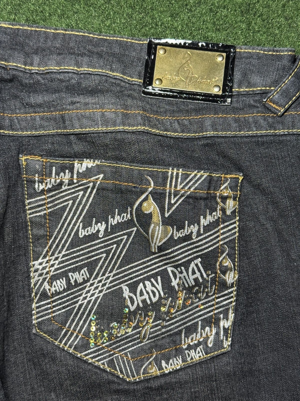Vintage Y2K Baby Phat Low Rise Bootcut Flare 17/18 Denim Jeans Size 40" / US 18 - 3 Thumbnail