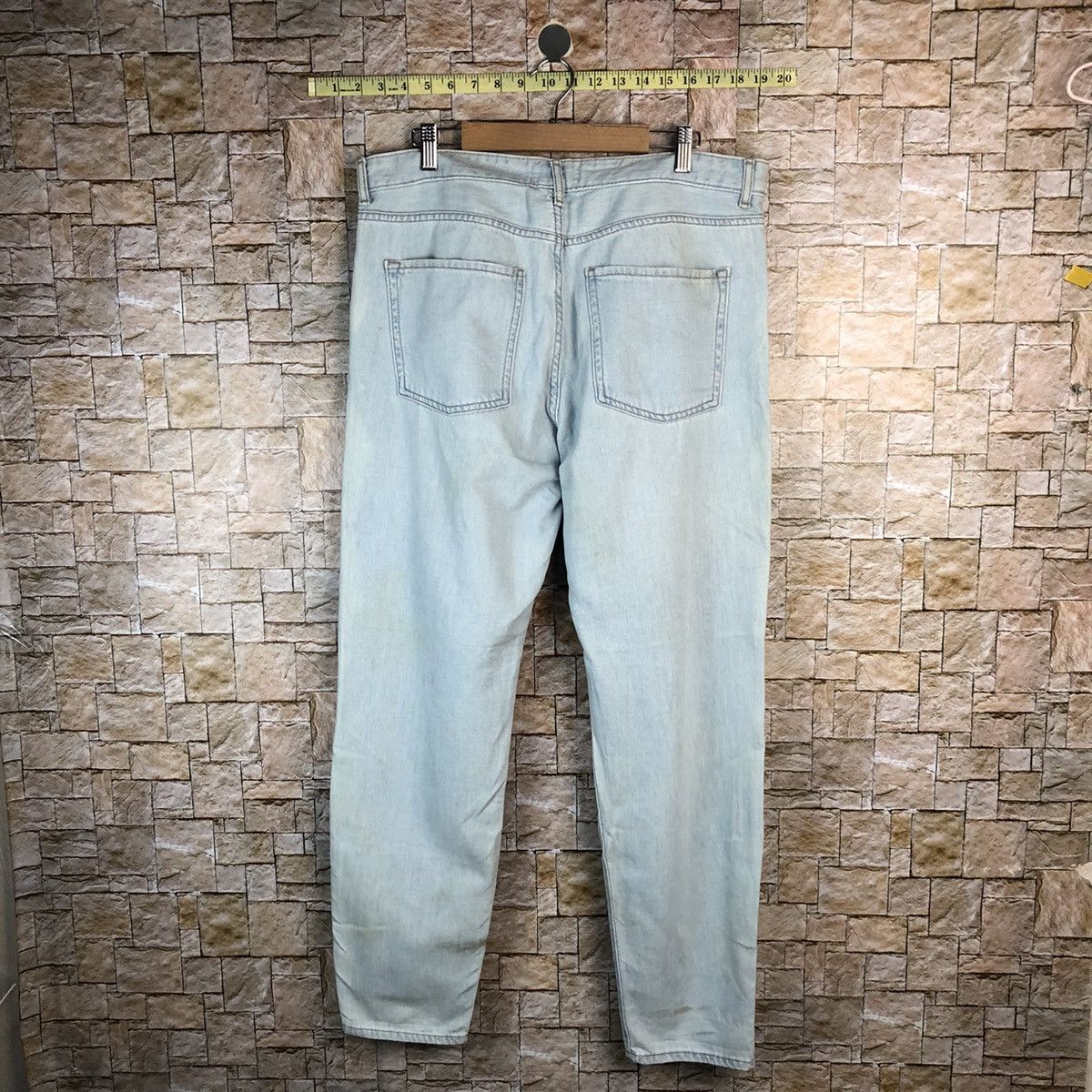 Japanese Brand Forever 21 Blue ripped Distressed Denim Pants #A1004 Size 33" - 16 Thumbnail