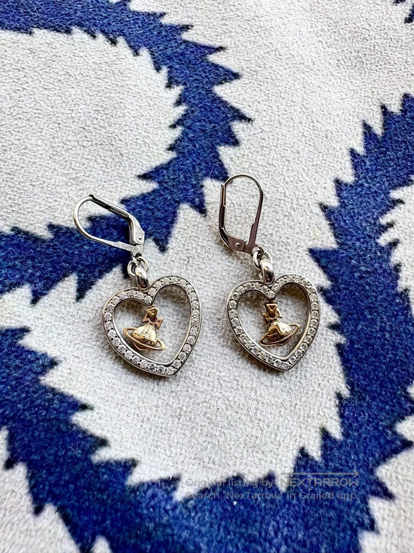 Vivienne Westwood Vivienne Westwood Silver Heart Saturn Earrings. Size ONE SIZE - 1 Thumbnail