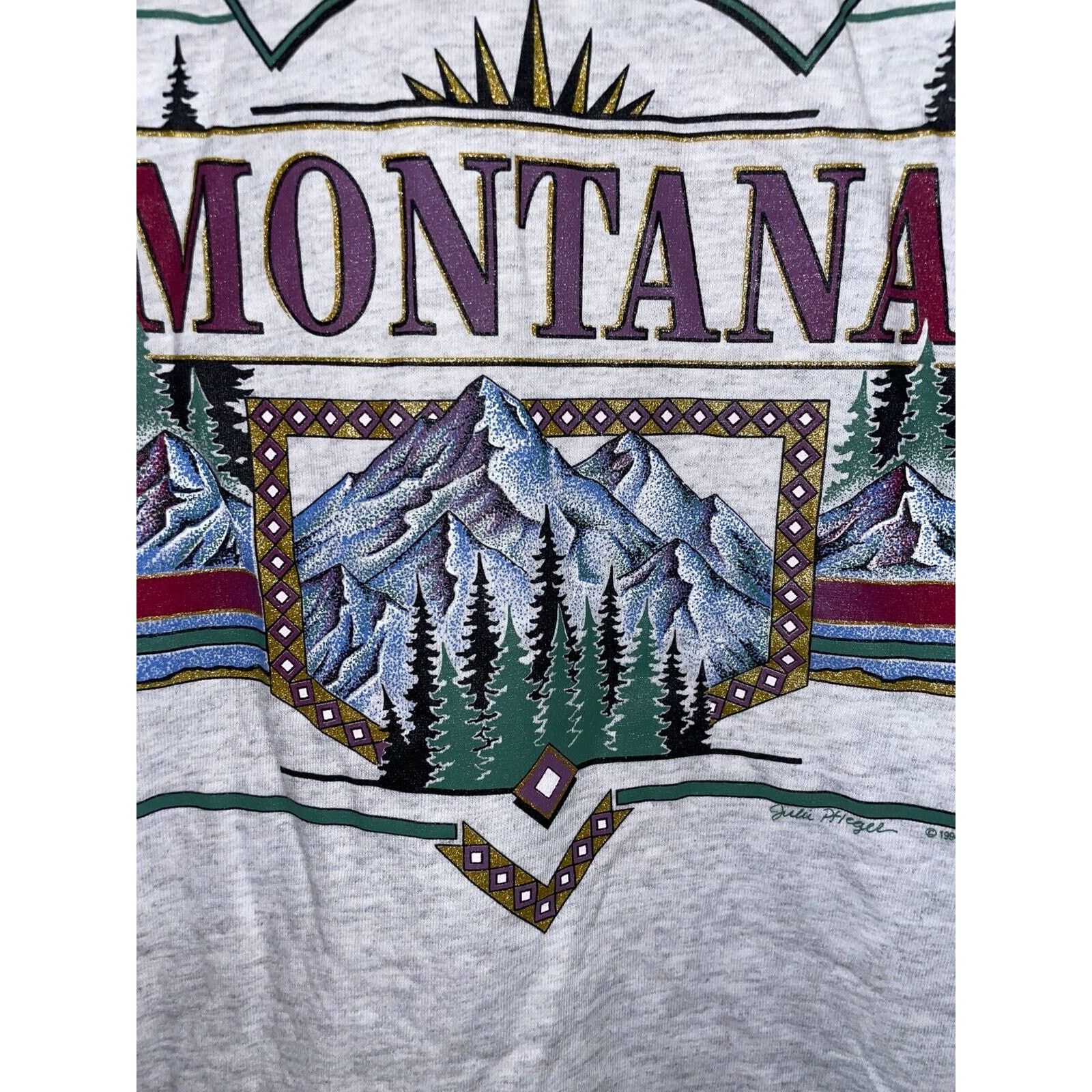 Vintage Vintage Fort Benton Shirt Montana Nature Gray Tee VTG 90s M Size US L / EU 52-54 / 3 - 2 Thumbnail
