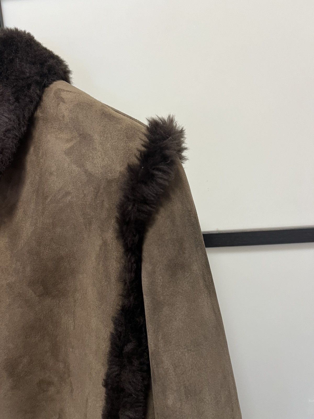 Celine × Hedi Slimane UNRELEASED - FW20 Brown Shearling Jacket Size US S / EU 44-46 / 1 - 5 Thumbnail