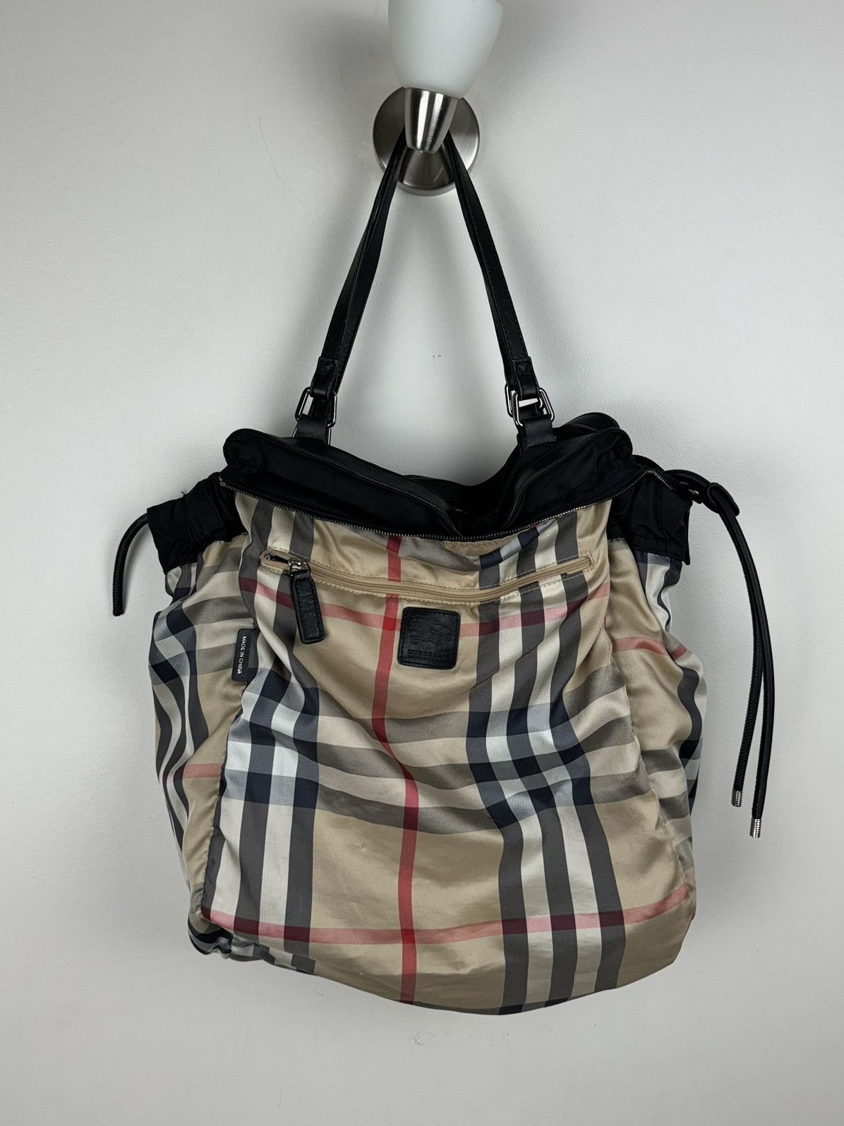 Burberry Nylon leather bag Burberry Nova Check y2k original item Size ONE SIZE - 5 Thumbnail