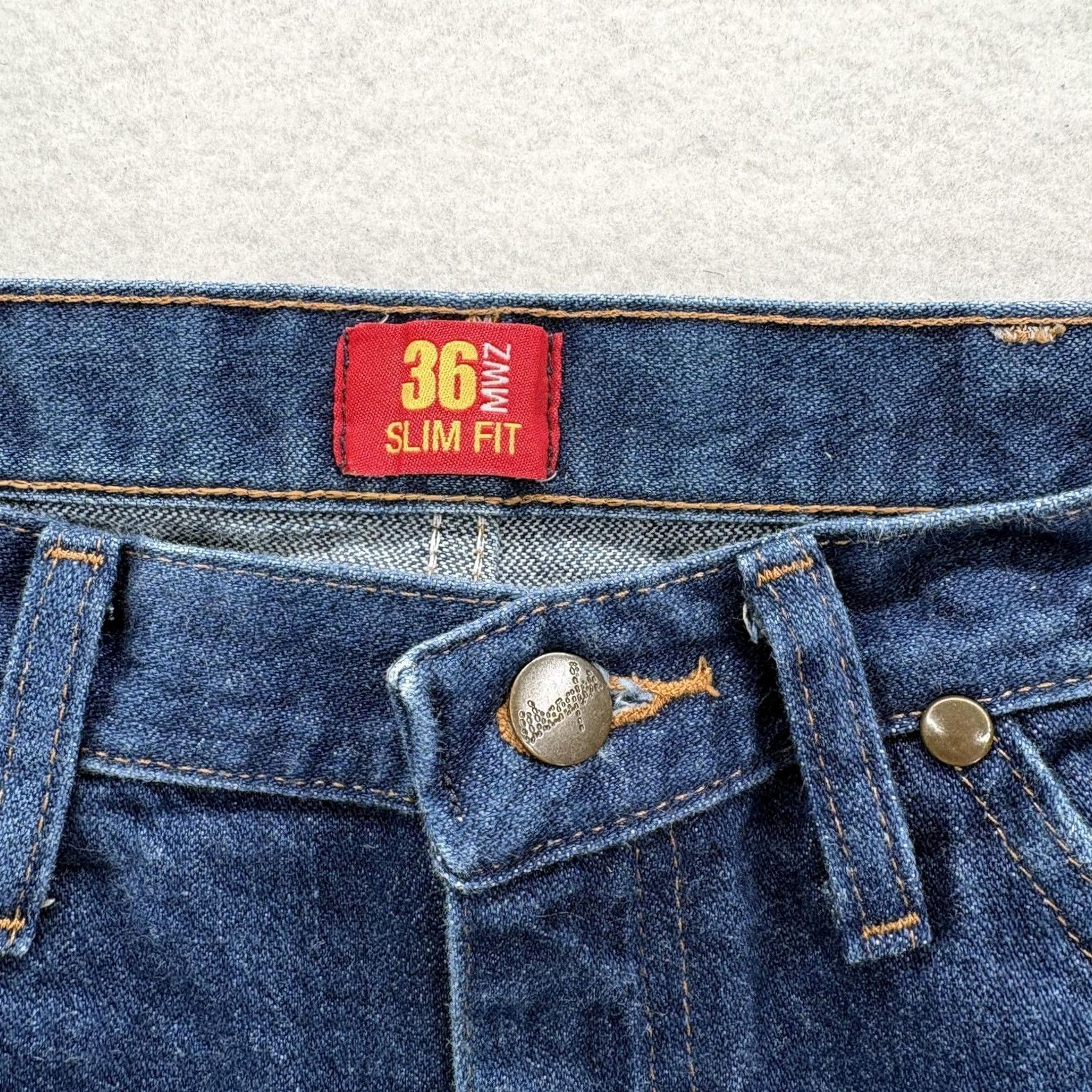 Wrangler Mens Wrangler Cowboy Cut Jeans Slim Straight Denim Dark Wash Blue 34x29 36MWZPD Size US 34 / EU 50 - 3 Thumbnail