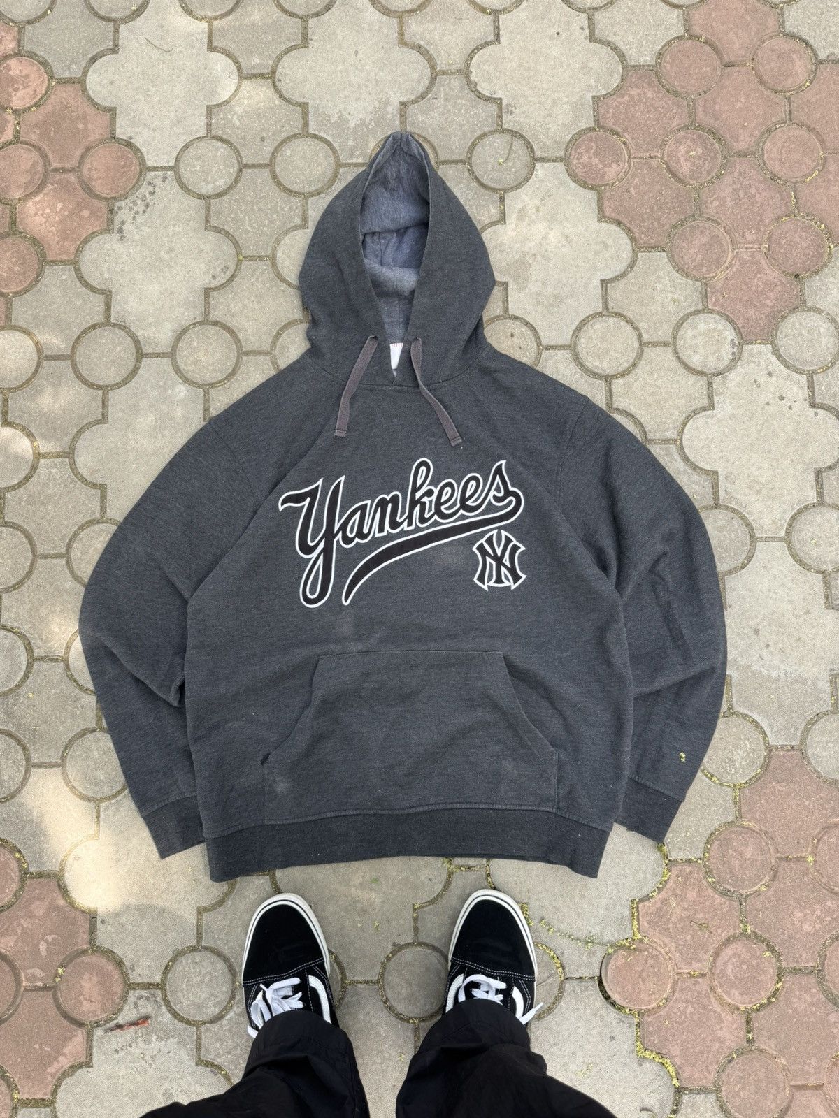 New York Yankees × Vintage Vintage Yankees Big Logo Oversized Hoodie Y2K USA Size US XL / EU 56 / 4 - 1 Thumbnail