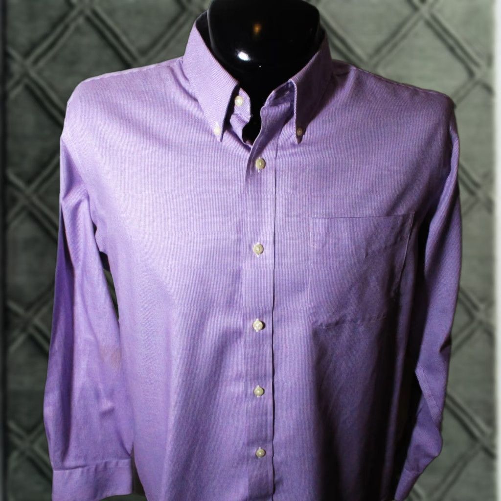 Ralph Lauren VINTAGE LAUREN Ralph Lauren Lavender Long Sleeve "Classic Fit" Dress Shirt 17/34-35 Men Purple 100% Cotton Jacket? Size 46R - 1 Thumbnail