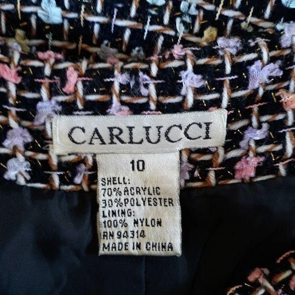 Vintage 90's Carlucci Wrap Skirt Sz 10 Embroidery Plaid Pastel Rainb Size 32" / US 10 / IT 46 - 2 Thumbnail