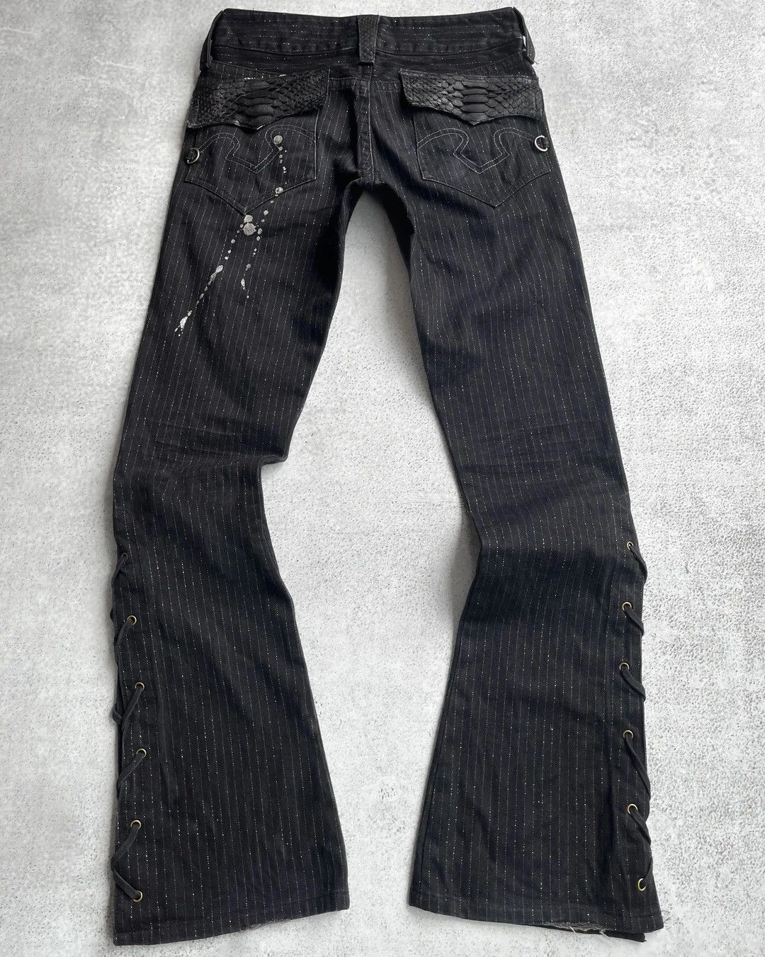 パンツ 00s obelisk python flare denim archive 2000s obelisk python flare denim archive