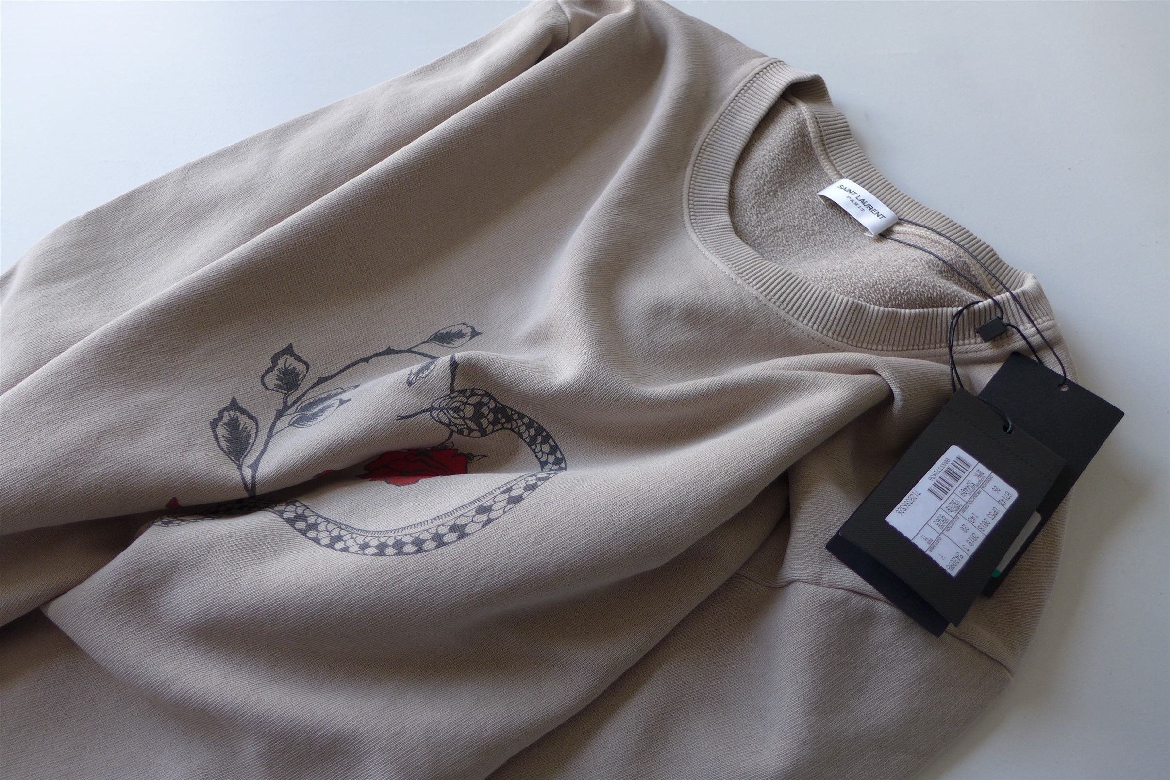 Saint Laurent Paris Saint Laurent SS18 Snake & Rose Heart Sweatshirt Size US M / EU 48-50 / 2 - 7 Thumbnail