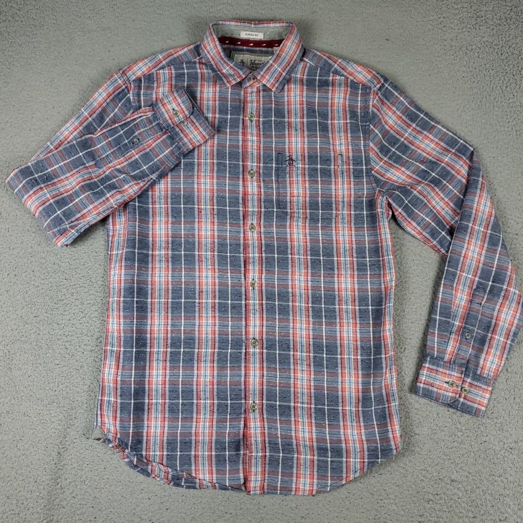 Original Penguin Original Penguin Button-Up Shirt Mens Size Small Blue Red Plaid Long Sleeve Casual Size US S / EU 44-46 / 1 - 2 Thumbnail