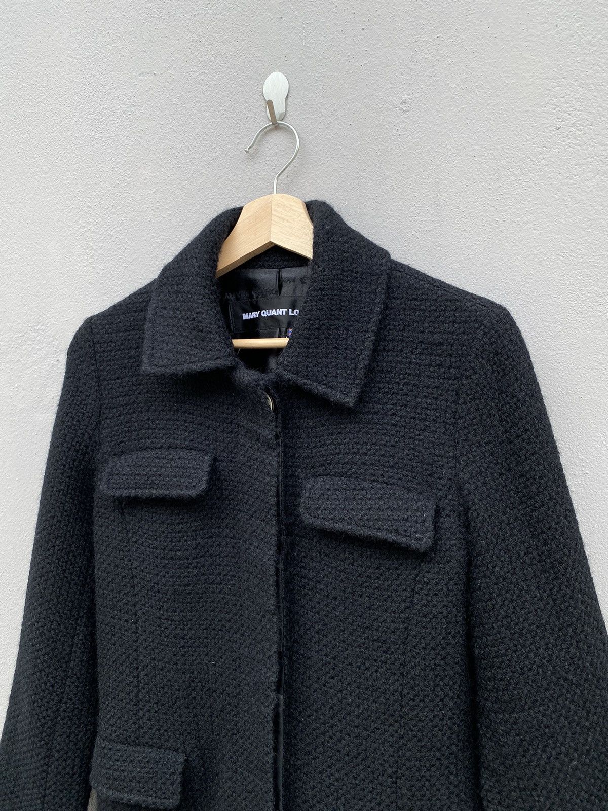 Japanese Brand MARY QUANT LONDON Asymmetrical Pockets Tweed Coat Japan Made Size M / US 6-8 / IT 42-44 - 3 Thumbnail