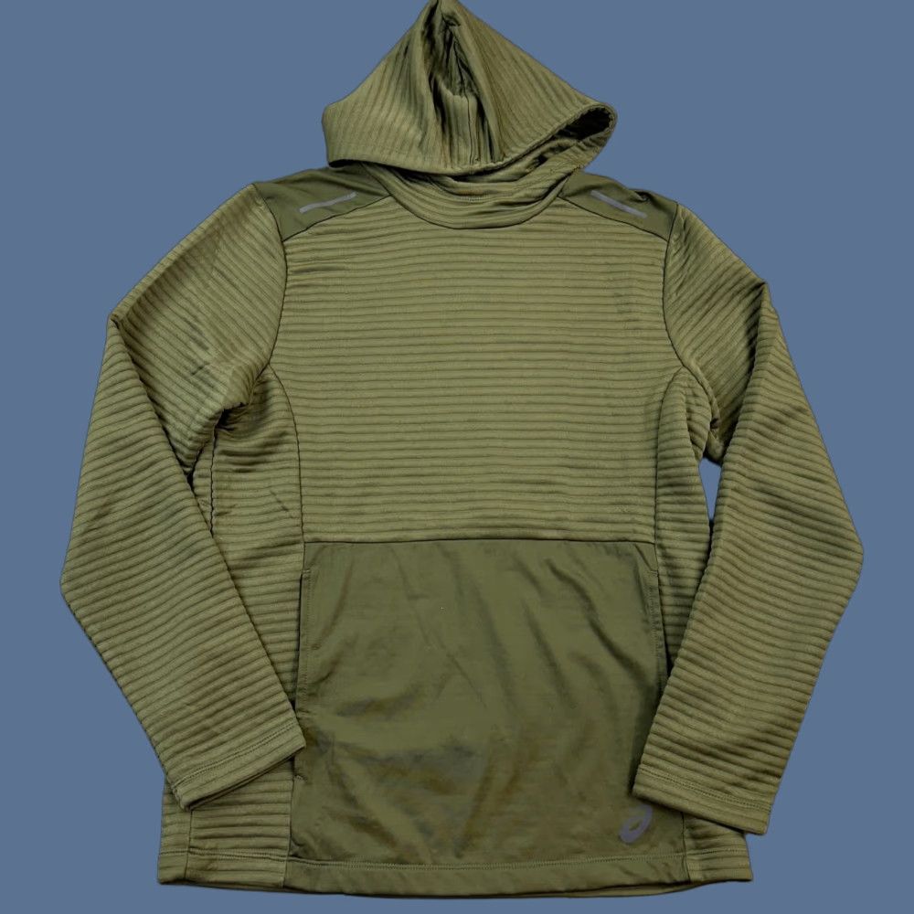 Asics ASICS Hoodie Mens Small Green Ottoman Lightweight Stretch Pullover Gym Active Shirt Size US S / EU 44-46 / 1 - 1 Thumbnail