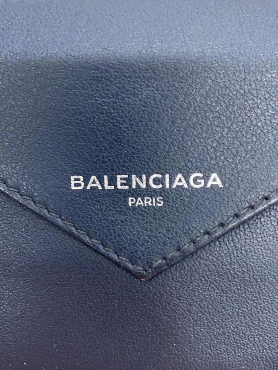 Balenciaga Balenciaga Leather Long Wallet Navy Size ONE SIZE - 3 Thumbnail