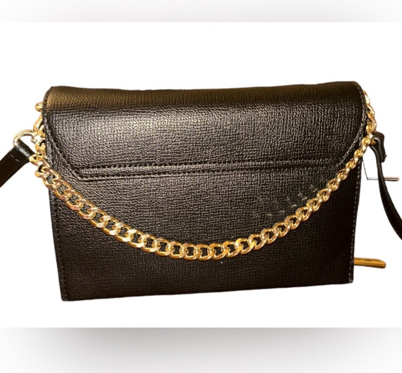 Karl Lagerfeld Karl Lagerfeld Simone Black & Gold Leather Crossbody Bag Size ONE SIZE - 6 Thumbnail