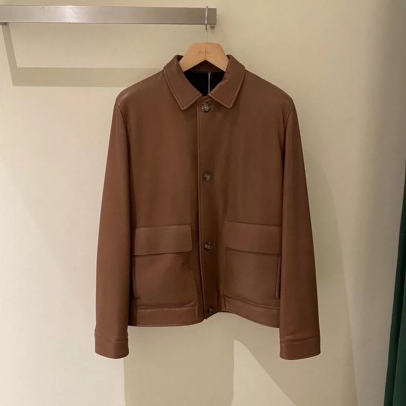 LORO PIANA Deer and pelt fur jacket