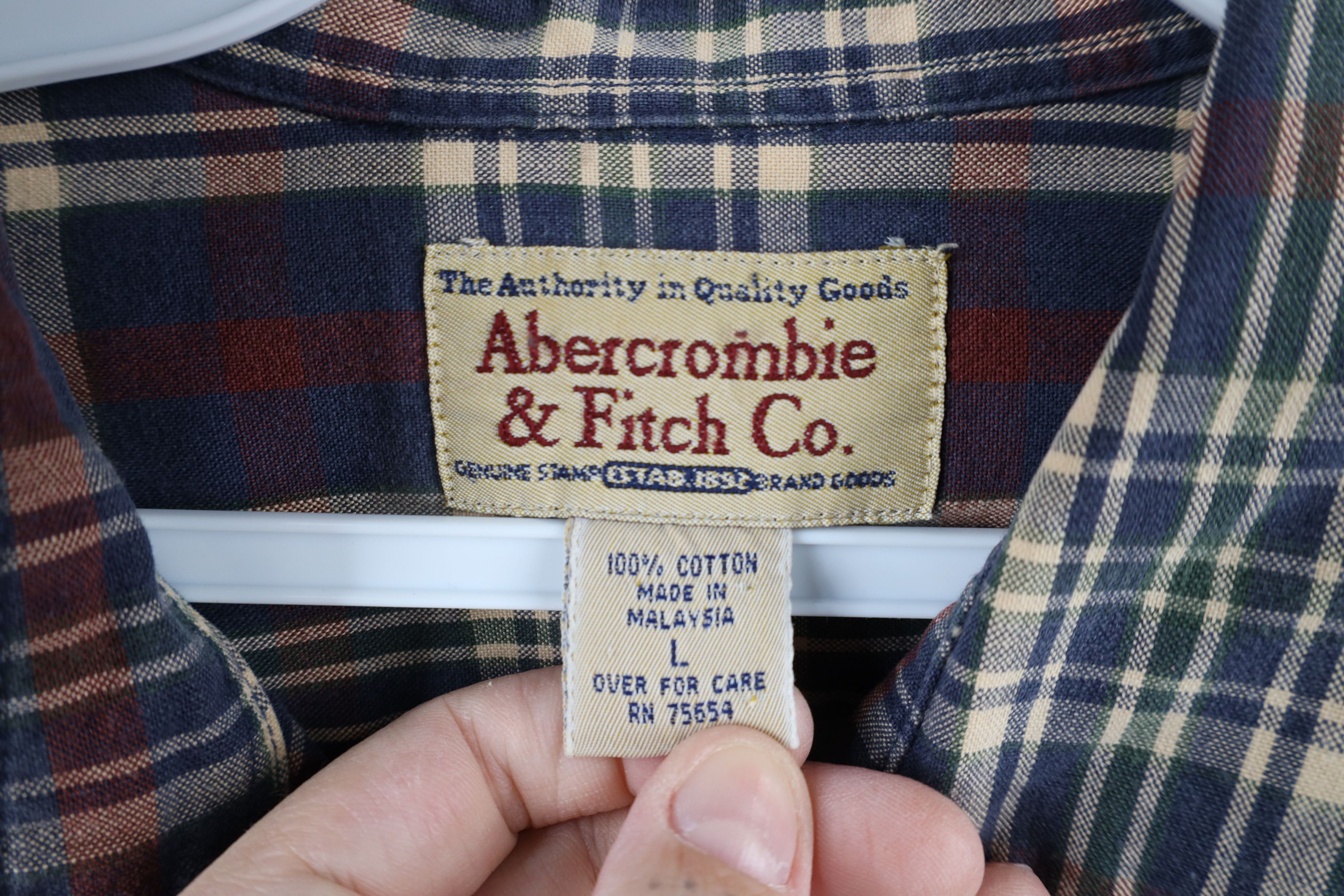 Abercrombie & Fitch × Vintage Vintage 90s Abercrombie & Fitch Collared Button Shirt Size US L / EU 52-54 / 3 - 6 Thumbnail