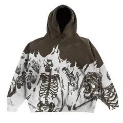 Japanese Brand Designer Streetwear Skeleton Graphic Hoodie Punk Gothic Size US M / EU 48-50 / 2 - 7 Thumbnail