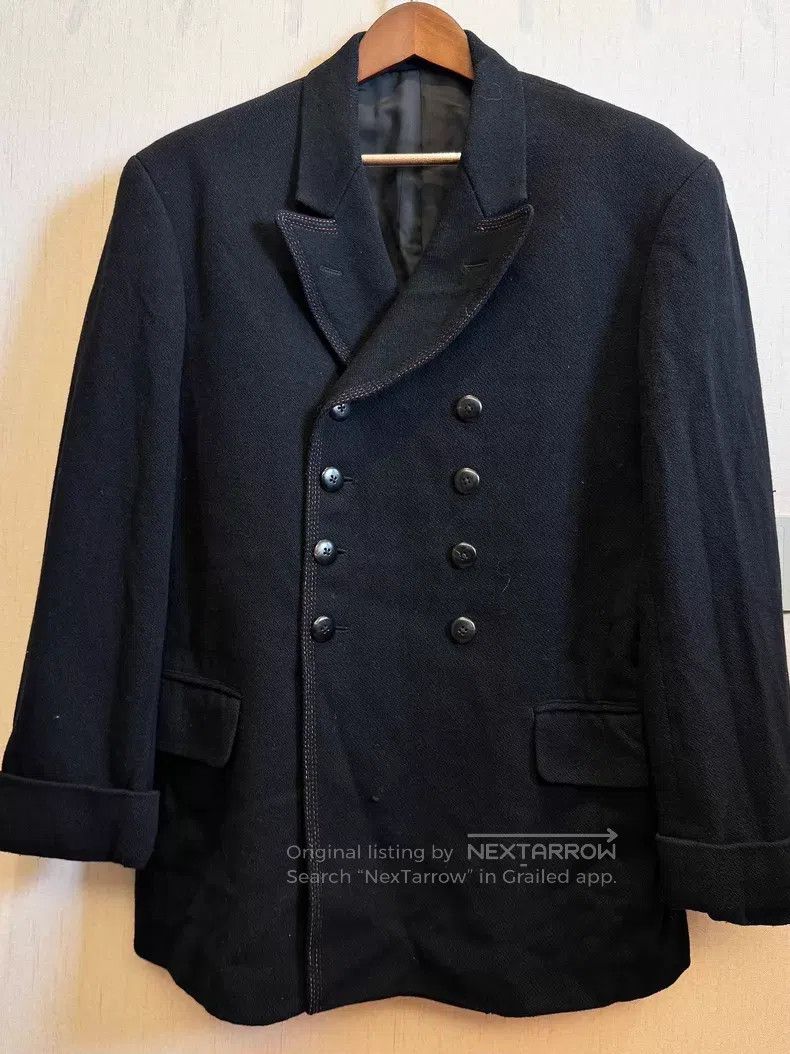 Yohji Yamamoto Yohji Yamamoto 88AW double-breasted red line coat Size US S / EU 44-46 / 1 - 1 Thumbnail