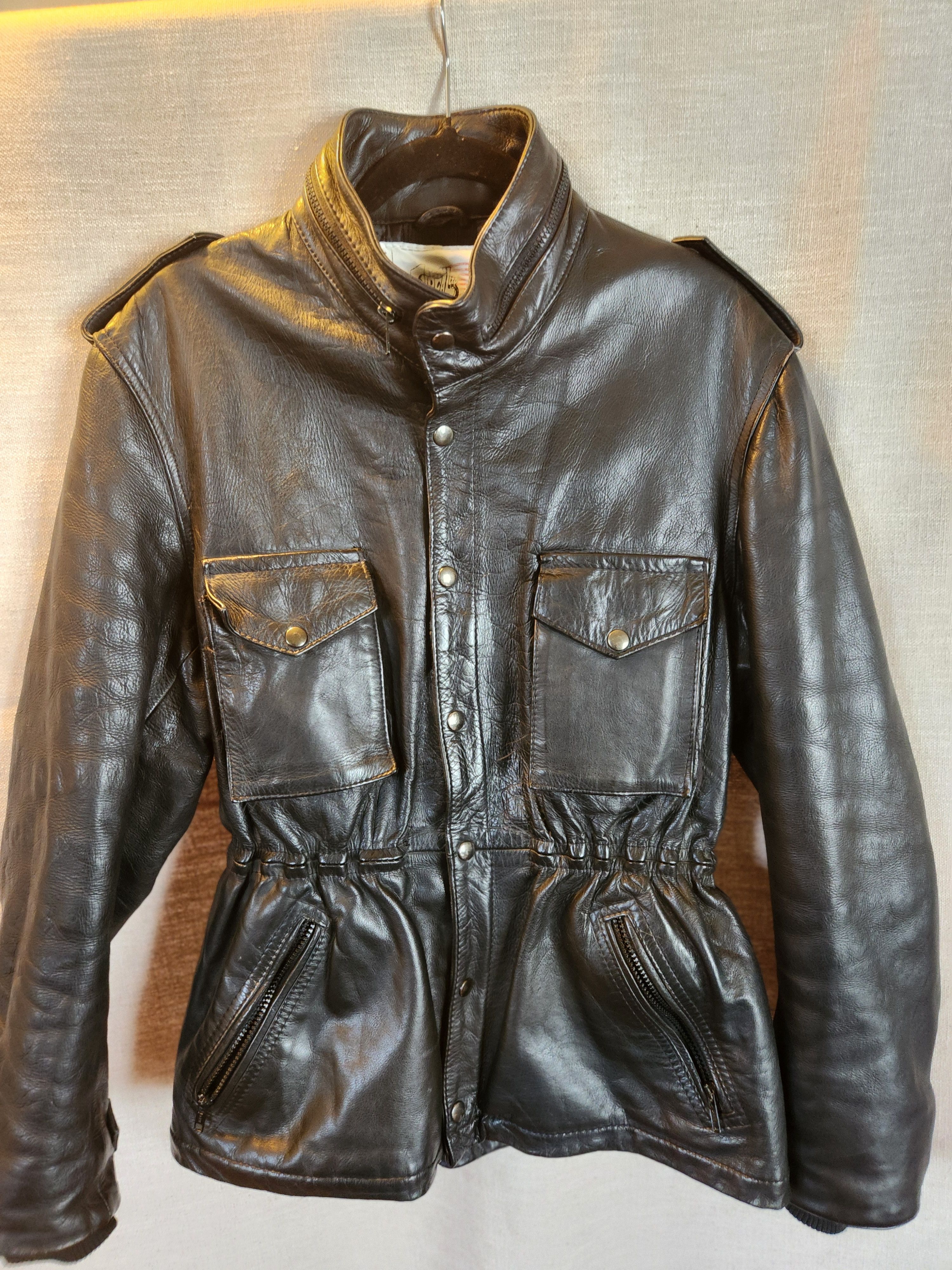 Vintage Vintage Fureal LTD. Women’s Leather Motorcycle Biker Jacket Size S / US 4 / IT 40 - 1 Thumbnail