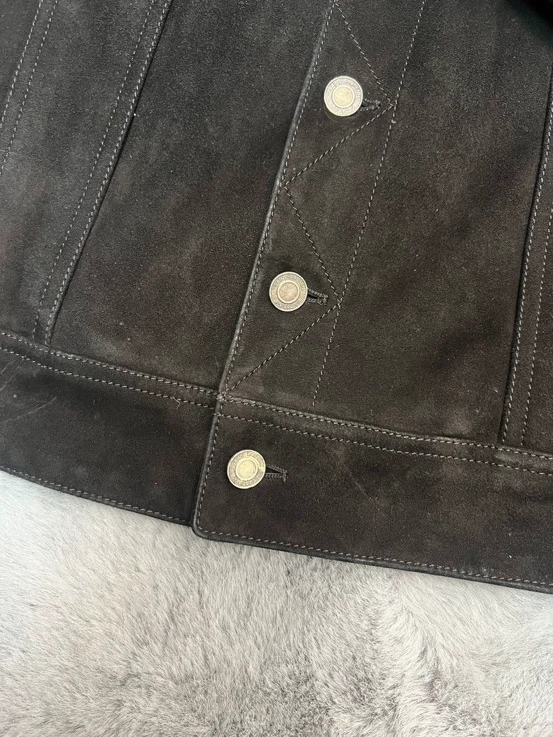 Saint Laurent Paris saint Laurent parisSS19 Black Flocked Suede Leather Jacket Size US L / EU 52-54 / 3 - 6 Thumbnail