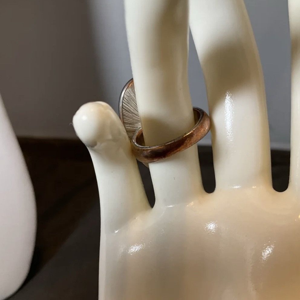 Vintage Large Turquoise Stone Ring SIZE 8 Size ONE SIZE - 3 Thumbnail