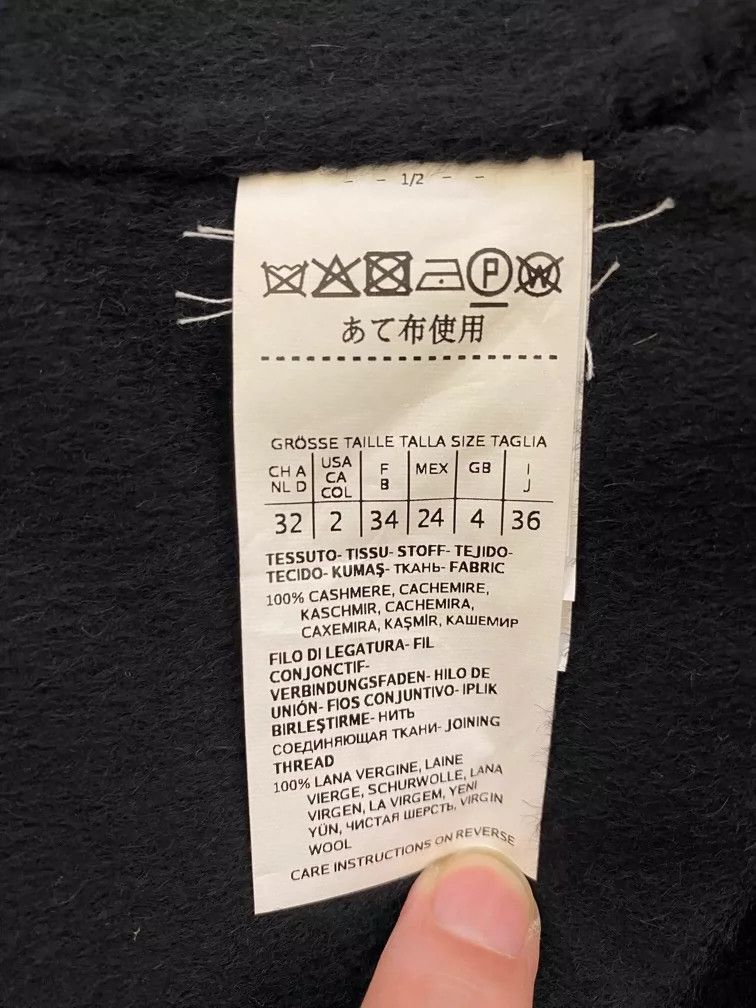 Max Mara Max Mara Classic Black Cashmere Bathrobe Coat Jacket Size S / US 4 / IT 40 - 5 Thumbnail