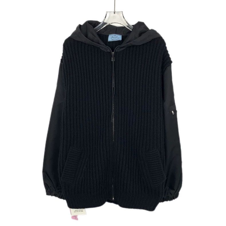 Prada Prada Black Wool Zip Hoodie Sweater-dmc Size US M / EU 48-50 / 2 - 1 Thumbnail