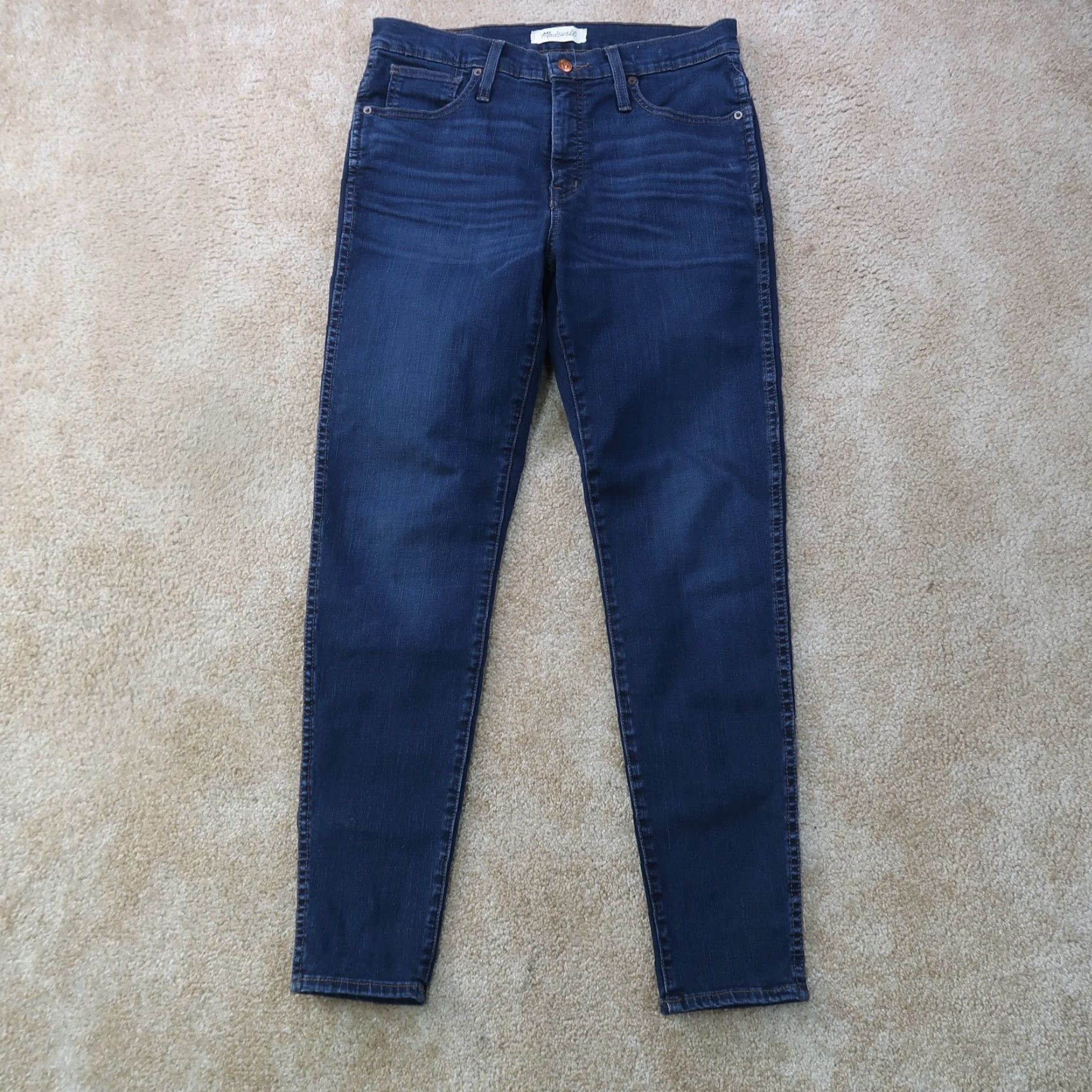 Madewell Madewell Jeans Women's 30 Stretch Denim 10" High Rise Skinny Blue 5-Pocket Slim Regular Size Type Size 30" / US 8 / IT 44 - 2 Thumbnail