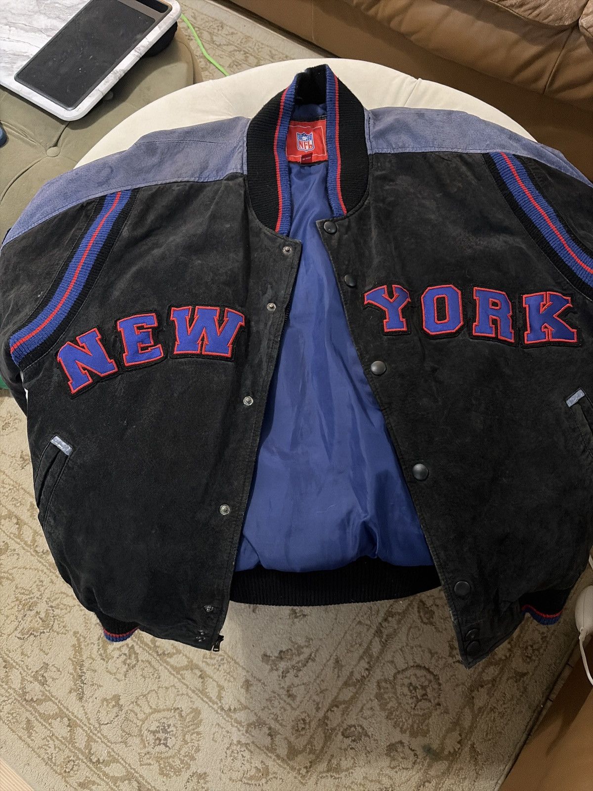 NFL 1990’s nfl branded New York giants shade winter coat Size US XL / EU 56 / 4 - 16 Thumbnail