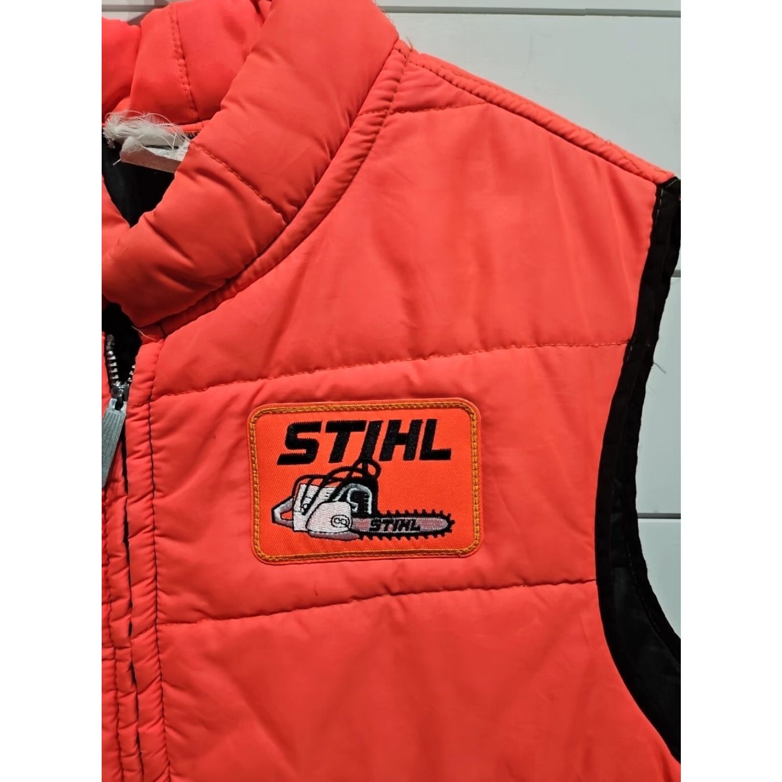 Lumberjack VINTAGE Stihl Chainsaw Logging Lumberjack Orange Vest Mens Large Size US L / EU 52-54 / 3 - 4 Thumbnail