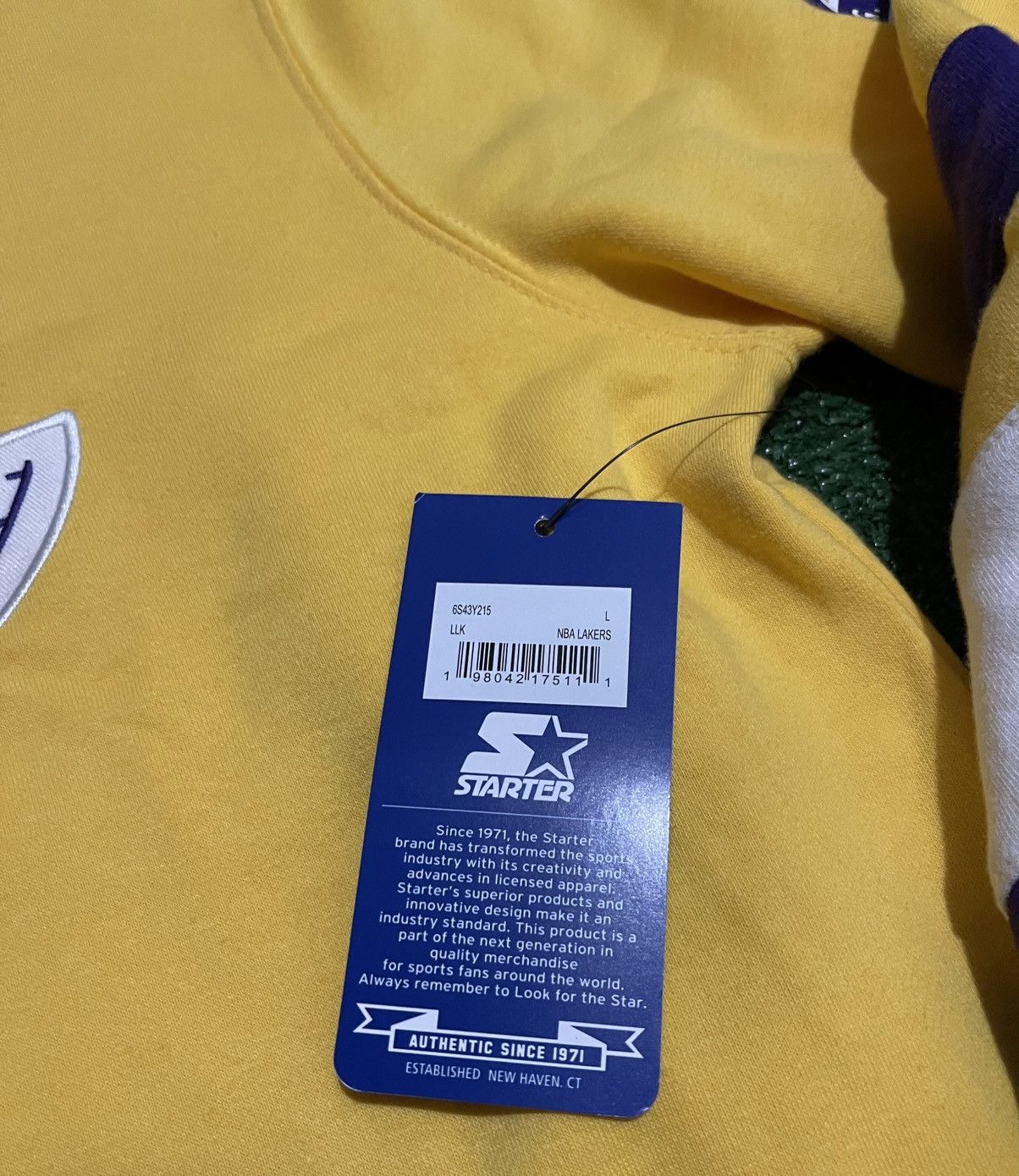 Starter Starters Los Angeles Lakers Lace Up Hoodie 47 Large Size US L / EU 52-54 / 3 - 3 Thumbnail