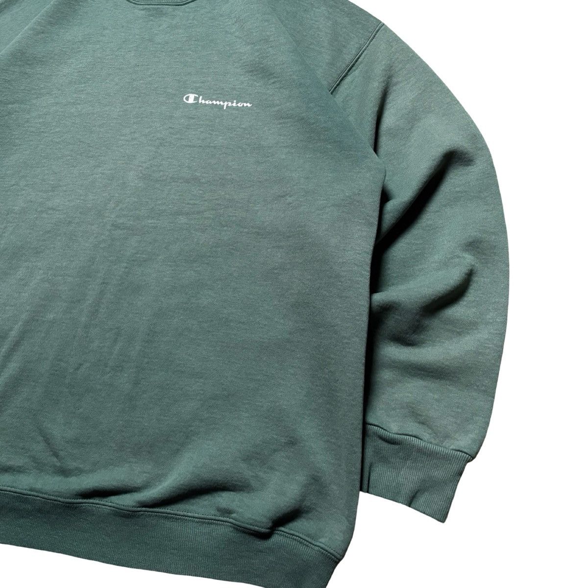 Champion Vintage 90s Champion Faded Forest Green Pullover Sweatshirt Size US XL / EU 56 / 4 - 3 Thumbnail