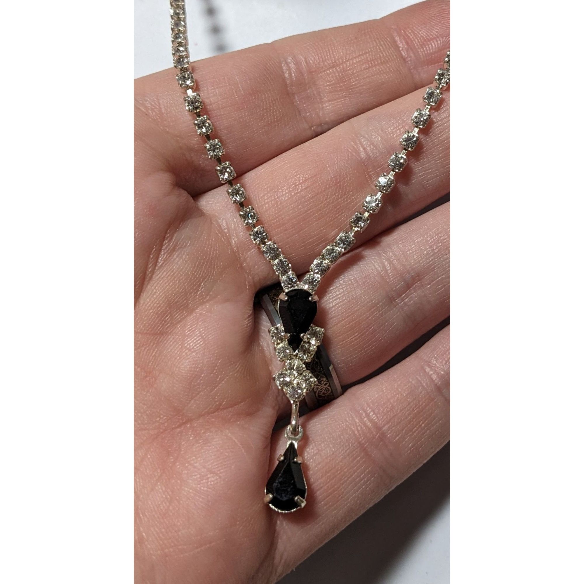 Other Glam Goth Gemmed Formal Bridal Necklace Size ONE SIZE - 9 Thumbnail
