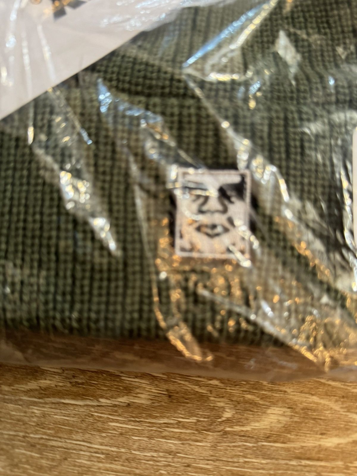 Obey × Shepard Fairey OBEY POSSE RIB KNIT ANDRE PATCH BEANIE OLIVE GREEN Size ONE SIZE - 5 Thumbnail