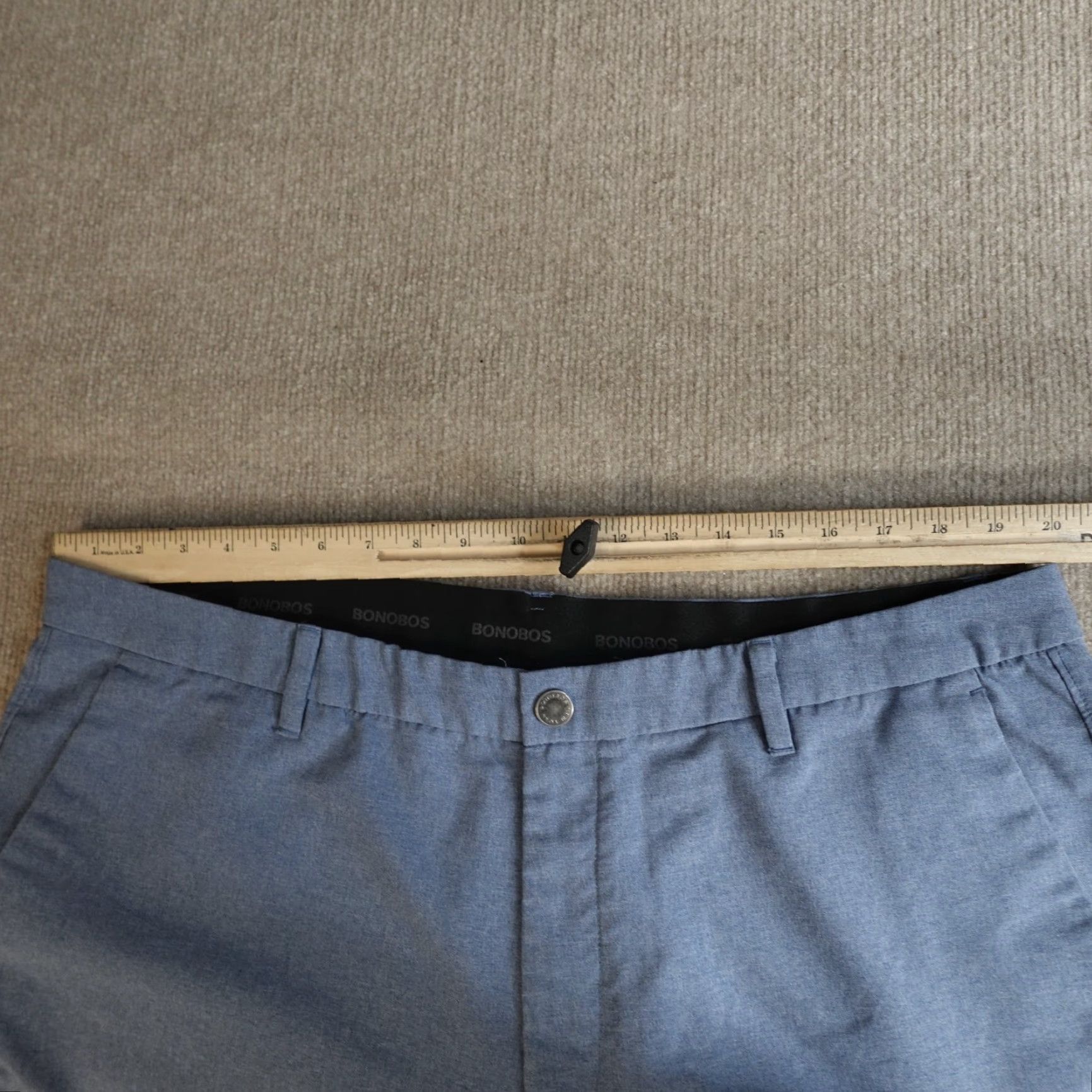 Bonobos Bonobos Golf Shorts 40 Blue Solid Performance Stretch 9" Inseam Men Regular 9" In Athletic Polyester Shirt? Size US 40 / EU 56 - 2 Thumbnail