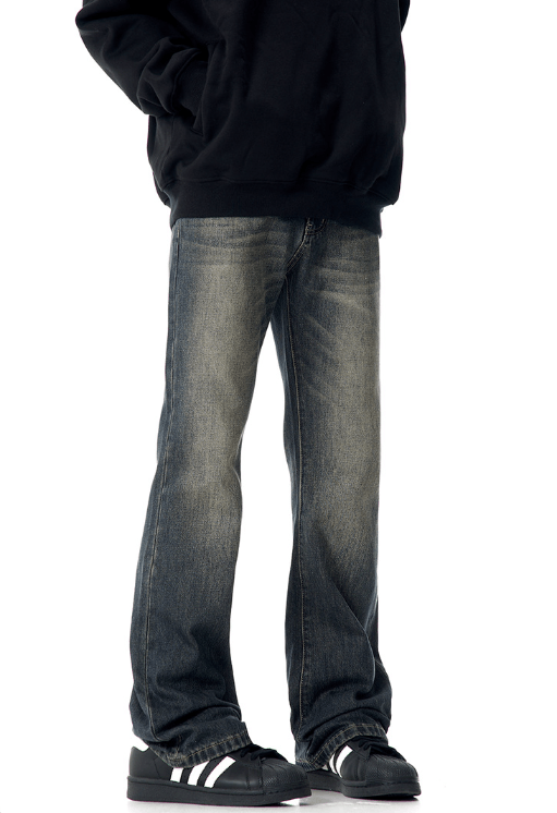 Japanese Brand × Jean American vintage washed cracked straight jeans Size US 32 / EU 48 - 3 Thumbnail