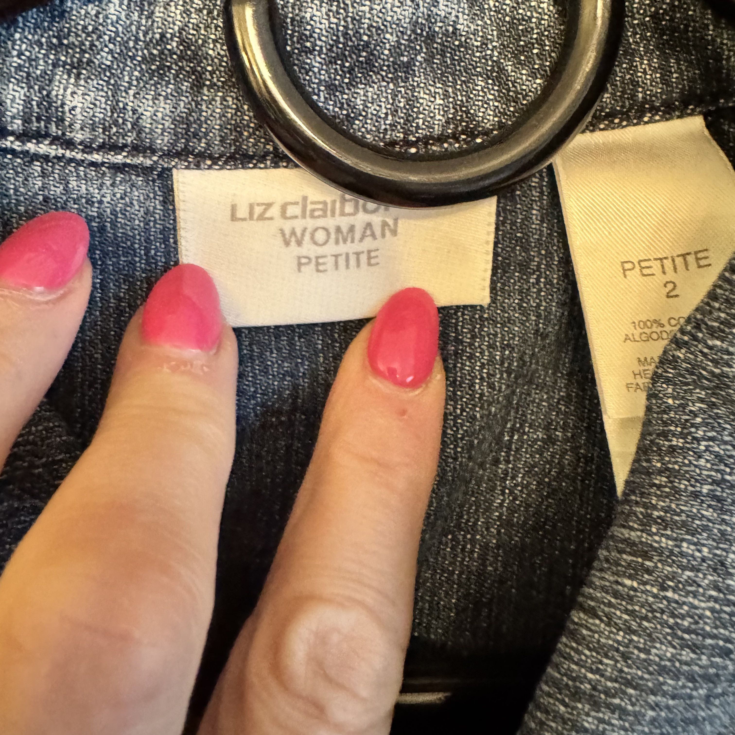 Liz Claiborne Liz Claiborne Women's Petite Denim Jacket Blue Size 2 Casua Size XS / US 0-2 / IT 36-38 - 8 Thumbnail
