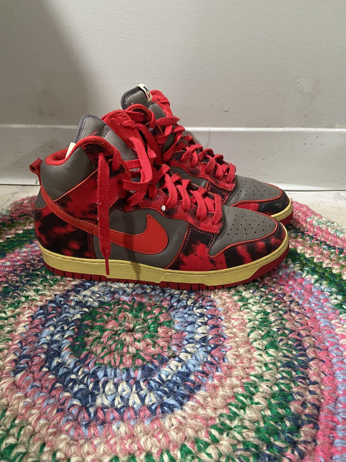 image of Nike Dunk High 1985 Shoes in Red, Men's (Size 9.5)