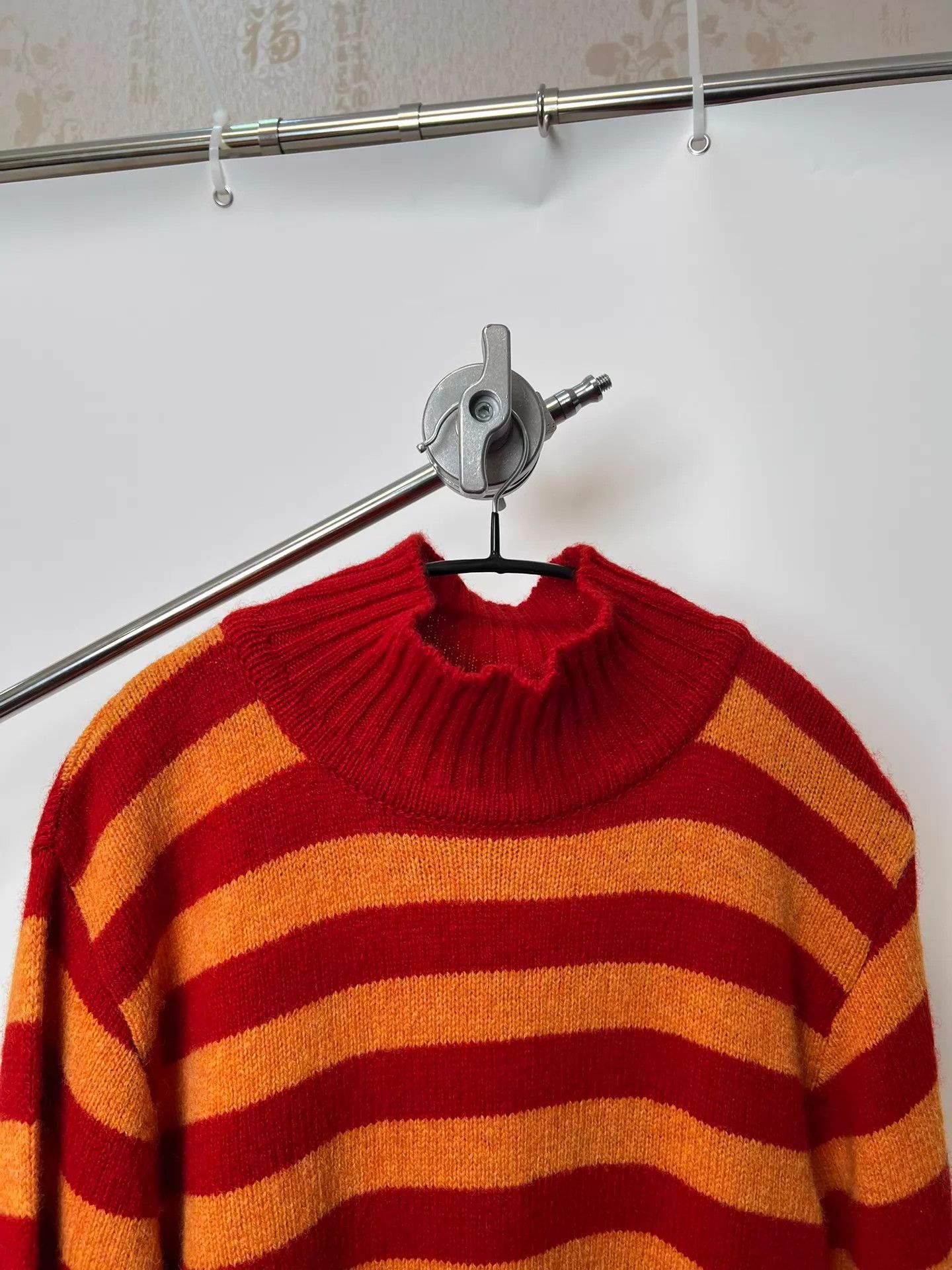 Dries Van Noten Dries Van Noten Retro Orange Striped Wool Sweater Size M / US 6-8 / IT 42-44 - 3 Thumbnail