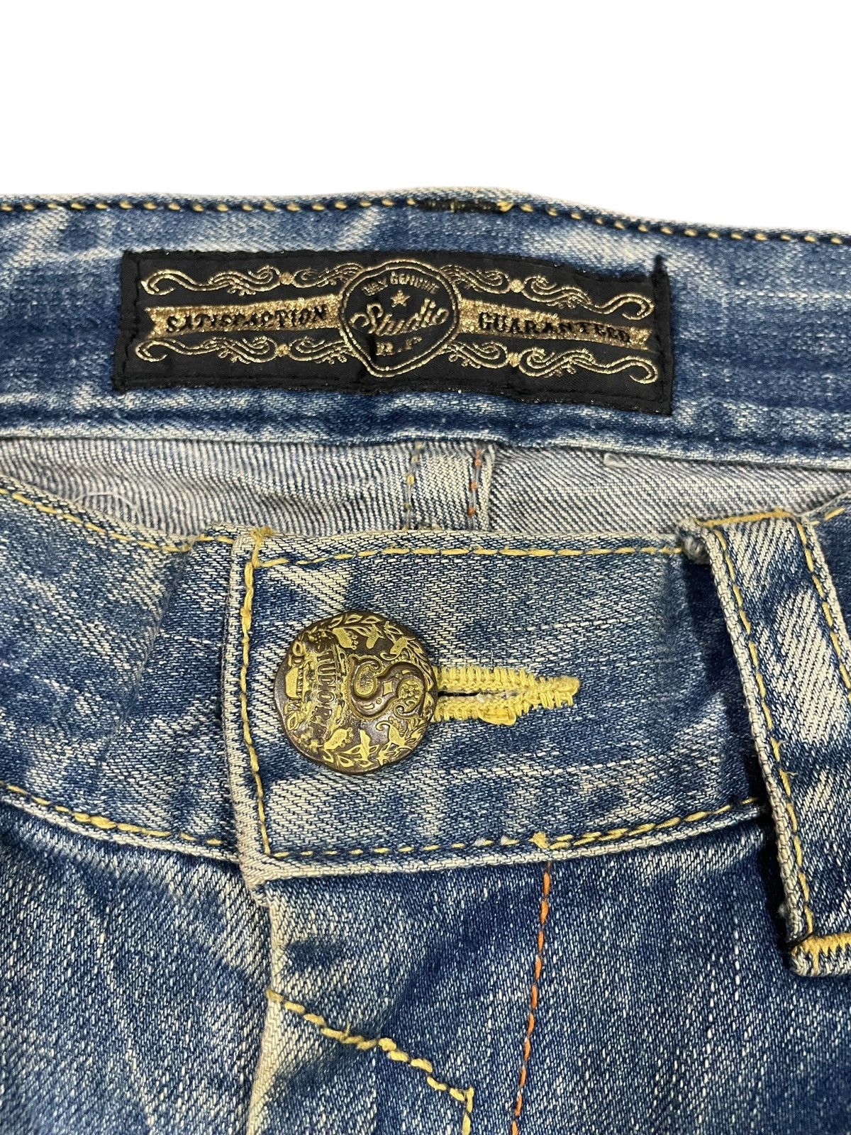 If Six Was Nine Flared Stonewash Jeans Size US 35 - 10 Thumbnail