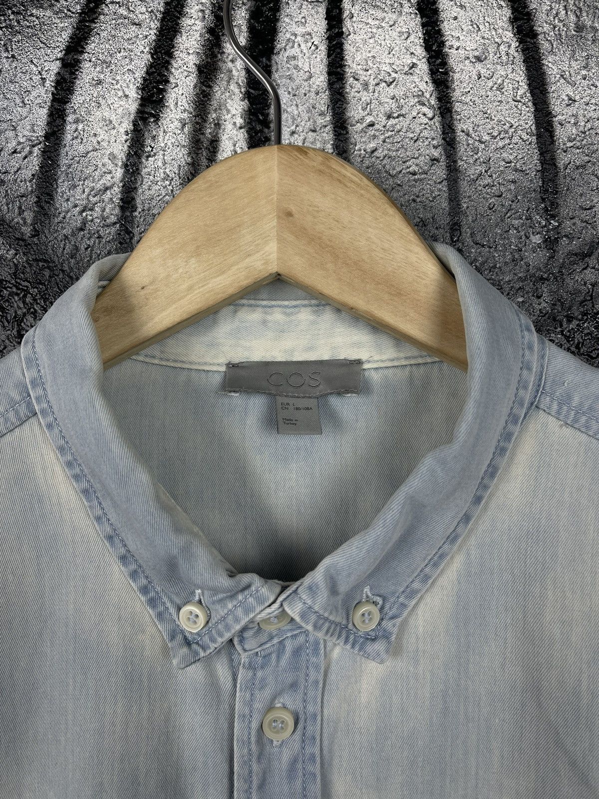 Cos × Designer COS Washed Blue Designed Shirt Button Up Men’s Size L Size US L / EU 52-54 / 3 - 5 Thumbnail