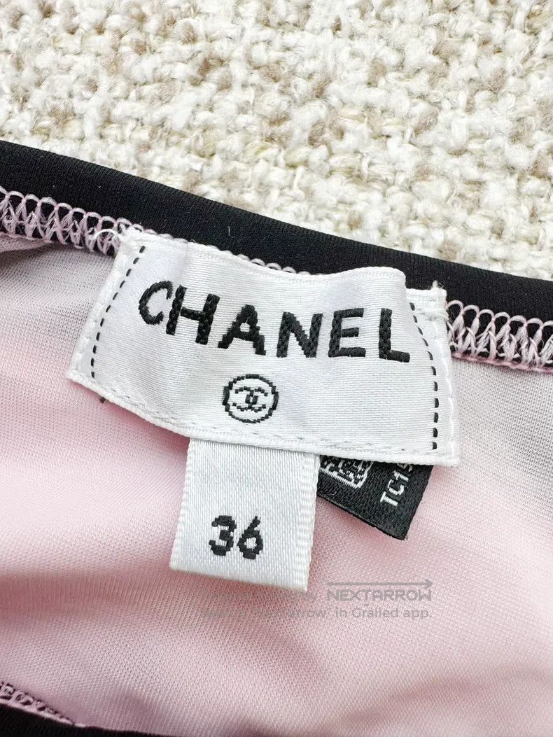 Chanel Chanel 24Mcoco beach series pink and black striped short t Size XS / US 0-2 / IT 36-38 - 6 Thumbnail
