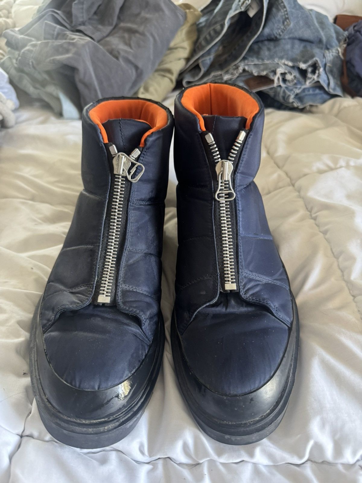 Alexander Wang Alexander Wang Dane Boots – Navy/Orange – Size 40 (US 7) Size US 7.5 / EU 40-41 - 1 Thumbnail