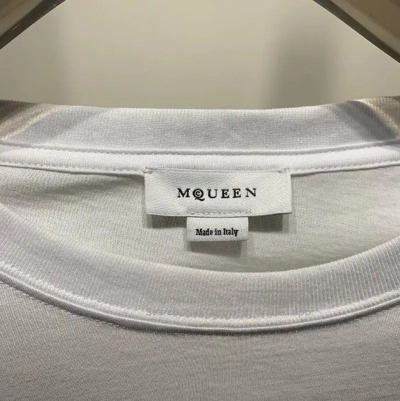 Alexander McQueen Alexander McQueen White Cotton Men's T-Shirt . Size US XL / EU 56 / 4 - 2 Thumbnail