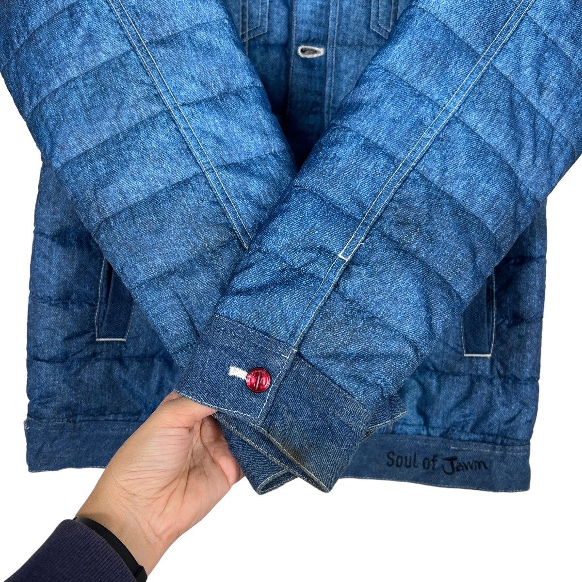 Japanese Brand 🔥 JAPAN WINS SOUL OF JAWIN LIGHT PUFFER JACKET Size US L / EU 52-54 / 3 - 13 Thumbnail