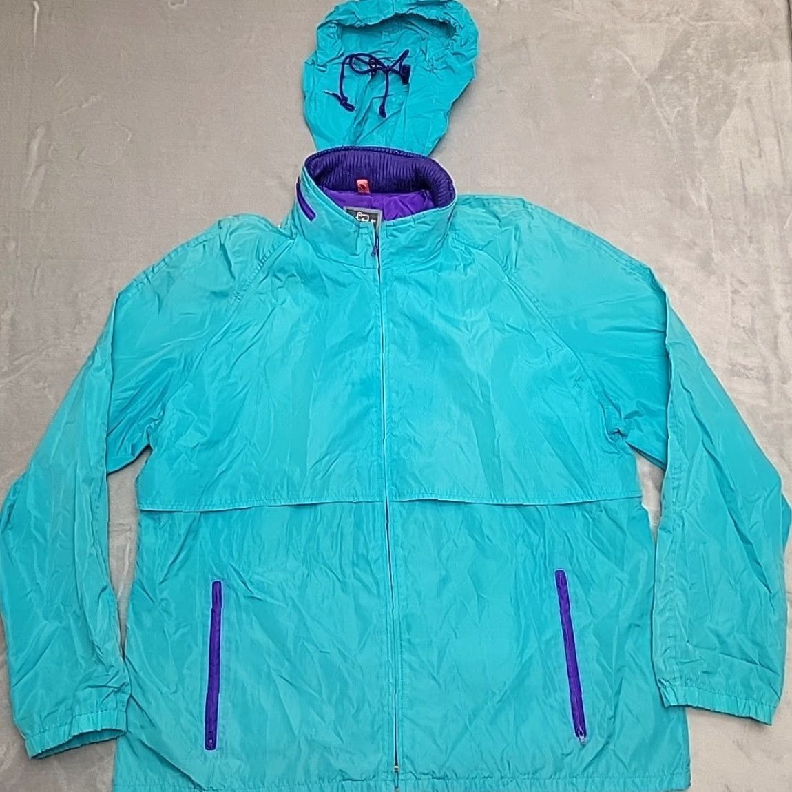 Vintage VINTAGE Woolrich Jacket Mens XL Teal Windbreaker Full Zip Outdoor Packable Hood Size US XL / EU 56 / 4 - 2 Thumbnail