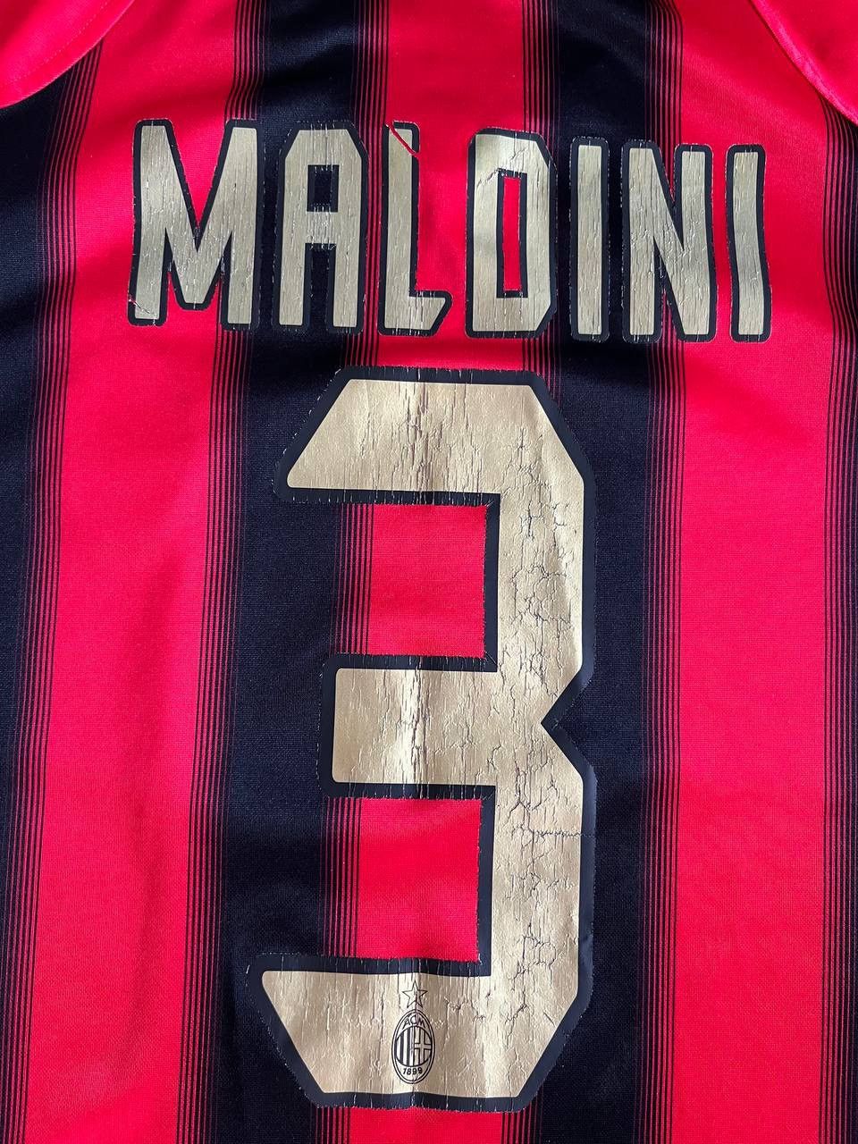 Adidas × Vintage Adidas AC Milan 04/05 Football Shirt #3 Maldini Jersey Size US L / EU 52-54 / 3 - 8 Thumbnail